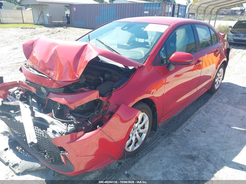 Vin: jtdeprae8lj105500, lot: 46794301, toyota corolla le 20202