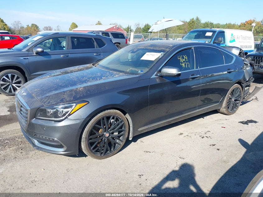 Vin: kmhgn4jf2ju250808, lot: 46794340, genesis g80 5.0 ultimate 20182