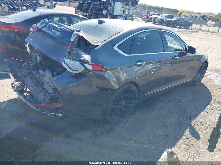 Vin: kmhgn4jf2ju250808, lot: 46794340, genesis g80 5.0 ultimate 20184