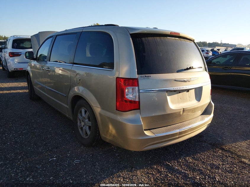 Vin: 2a4rr5dg3br641552, lot: 46794466, chrysler town & country touring 20113