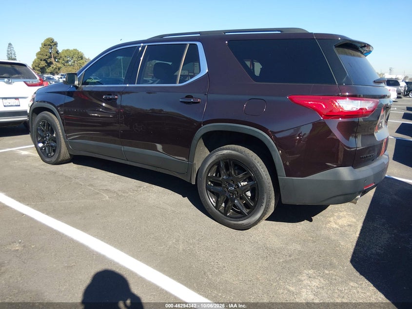 Vin: 1gnergkw9mj210321, lot: 46794505, chevrolet traverse fwd lt cloth 20213