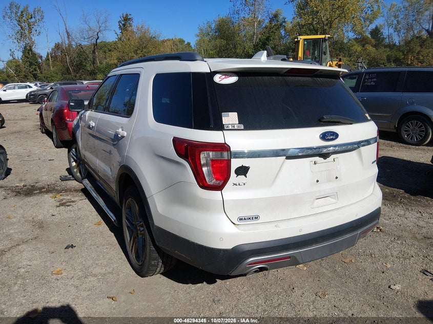 Vin: 1fm5k8d89ggc83798, lot: 46794509, ford explorer xlt 20163