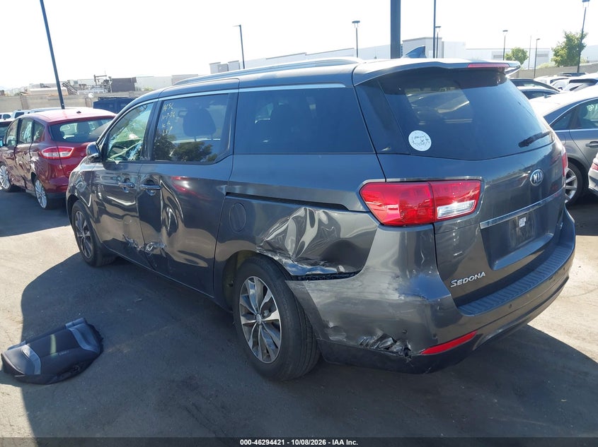 Vin: kndmc5c12g6103955, lot: 46794584, kia sedona sx 20163