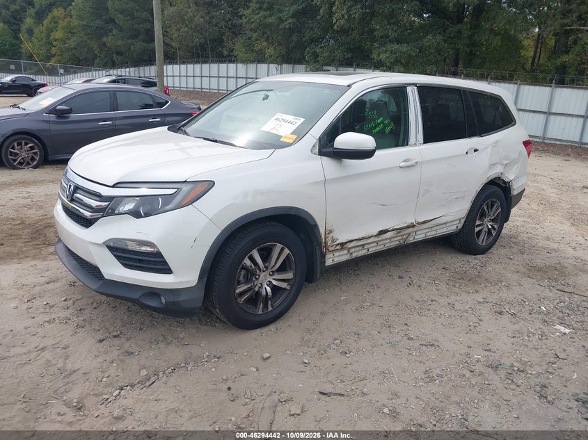Vin: 5fnyf5h88gb022039, lot: 46794604, honda pilot ex-l 20162