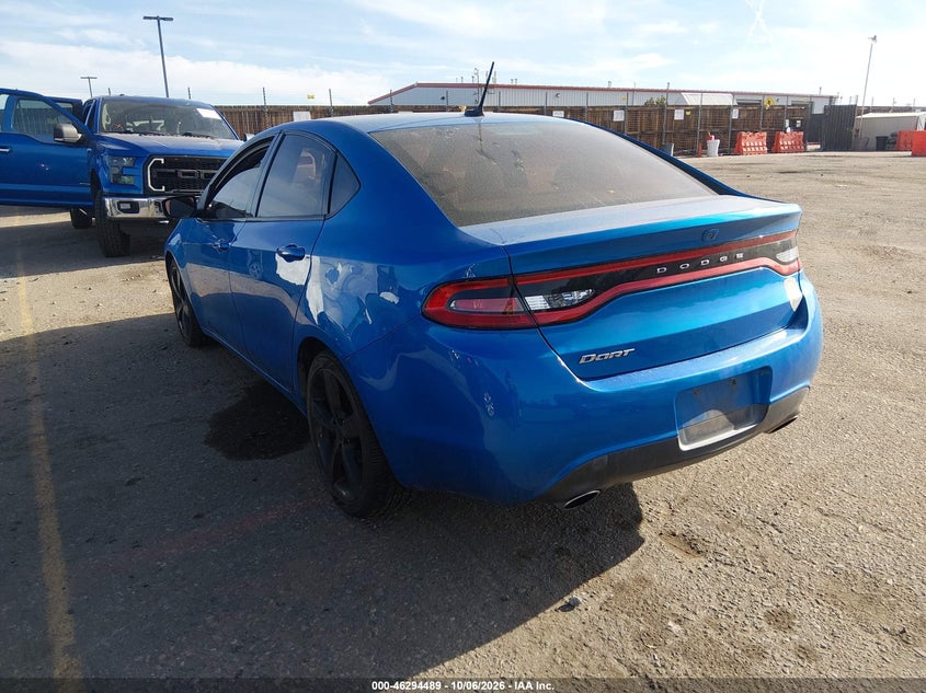 Vin: 1c3cdfbb9gd516156, lot: 46794652, dodge dart sxt 20163