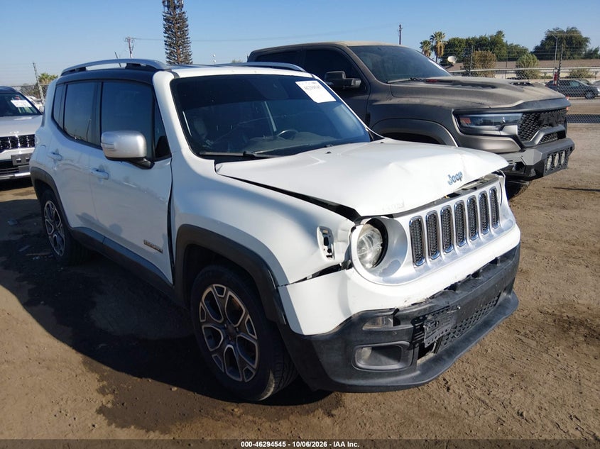 Vin: zaccjadt8gpc92361, lot: 46794708, jeep renegade limited 2016 img_1