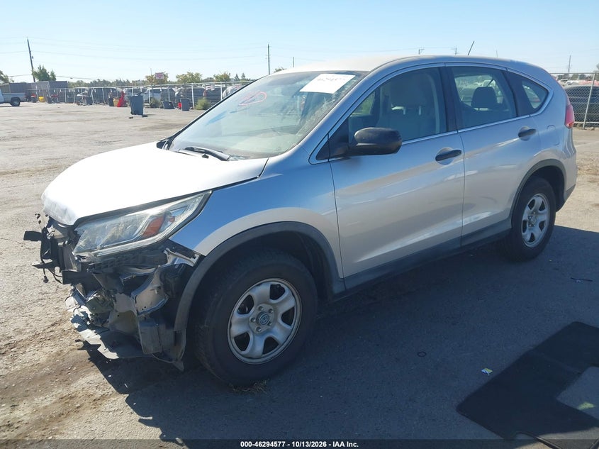 Vin: 3czrm3h30fg714169, lot: 46794741, honda cr-v lx 20152