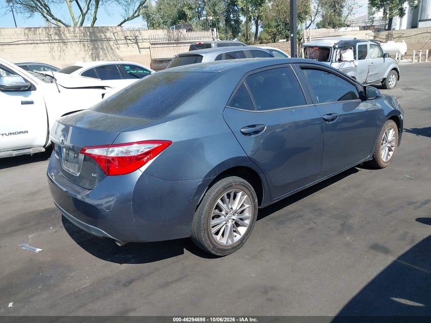 Vin: 5yfburhe7fp247127, lot: 46794861, toyota corolla le plus 20154