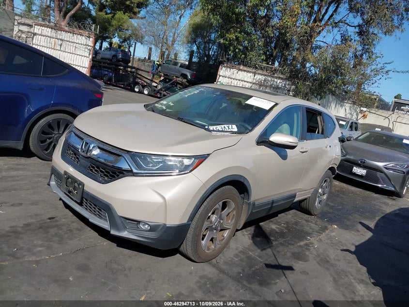 2017 Honda Cr-V Ex, Rear, IAAI, VIN 5J6RW1H56HL013156 — photo 2