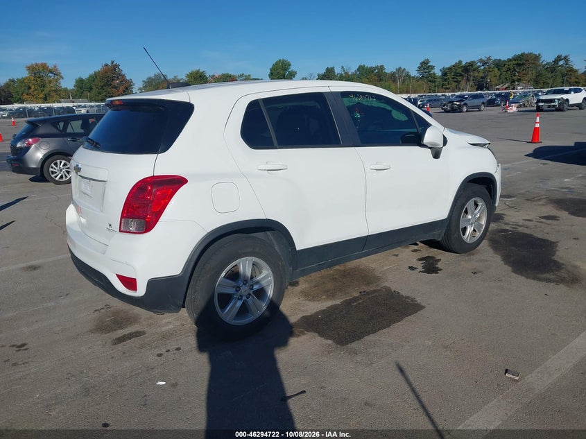 Vin: kl7cjksb5lb051102, lot: 46794885, chevrolet trax fwd ls 20204