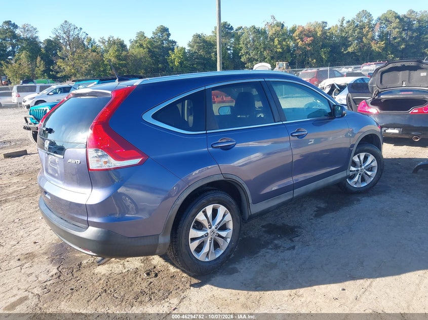Vin: 5j6rm4h79cl047089, lot: 46794915, honda cr-v ex-l 20124
