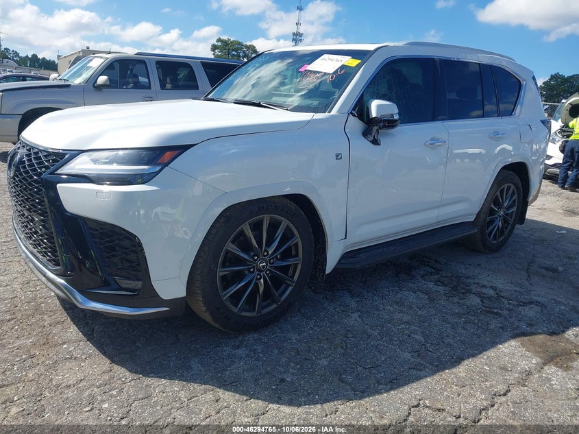 Vin: jtjmb7cx8s4085398, lot: 46794928, lexus lx 600 f sport 20252