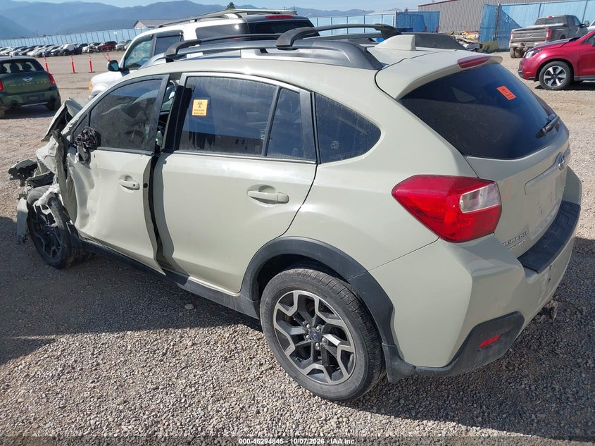 Vin: jf2gpalc9g8348821, lot: 46795008, subaru crosstrek 2.0i limited 20163