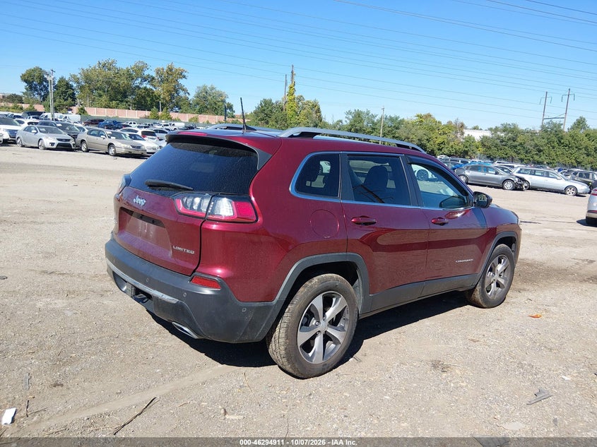 Vin: 1c4pjmdx8md146235, lot: 46795074, jeep cherokee limited 4x4 20214