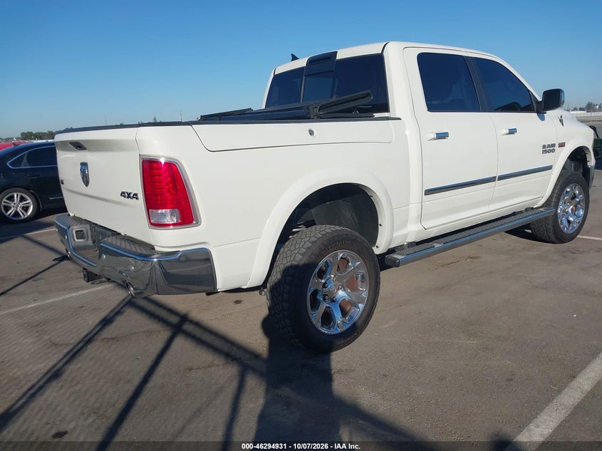 Vin: 1c6rr7nt8hs611376, lot: 46795094, ram 1500 laramie  4x4 5'7 box 20174