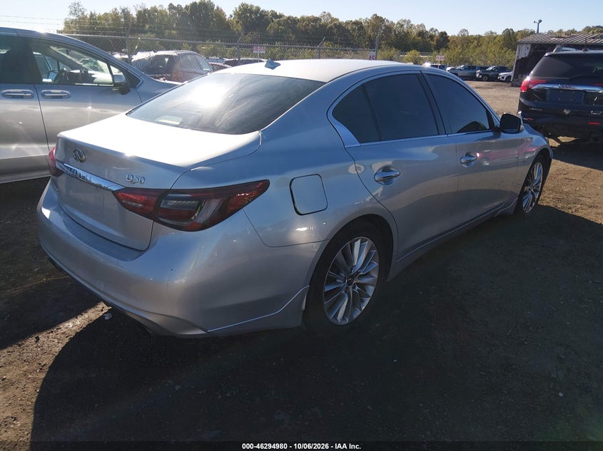 Vin: jn1ev7arxjm431939, lot: 46795143, infiniti q50 3.0t luxe 20184
