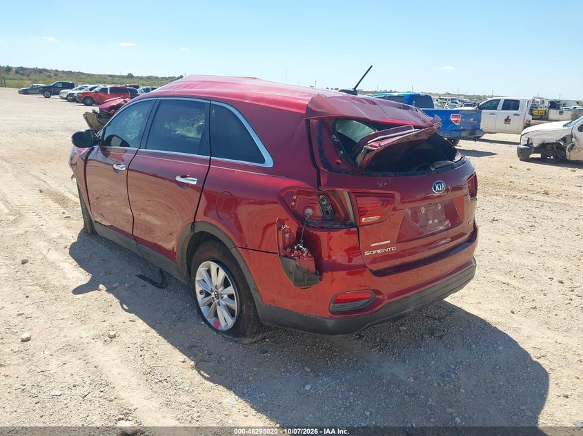 Vin: 5xypg4a32lg678046, lot: 46795183, kia sorento 2.4l lx 20203