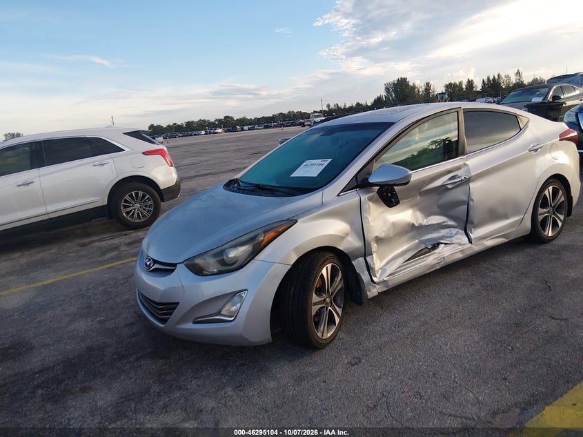 Vin: kmhdh4ah3eu161234, lot: 46795267, hyundai elantra sport 20142