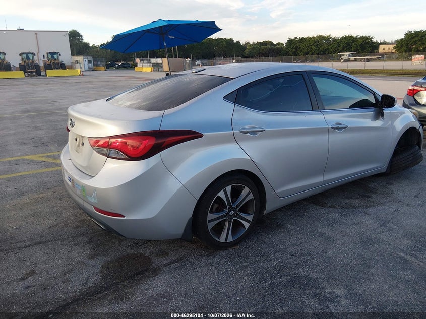 Vin: kmhdh4ah3eu161234, lot: 46795267, hyundai elantra sport 20144