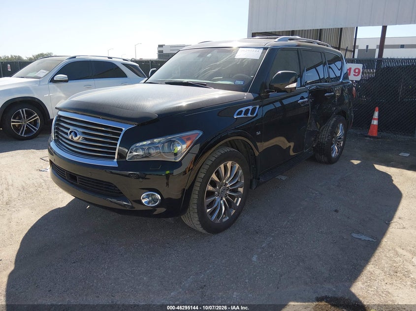 2014 Infiniti Qx80, Left Side, IAAI, VIN JN8AZ2NF2E9551220 — photo 2