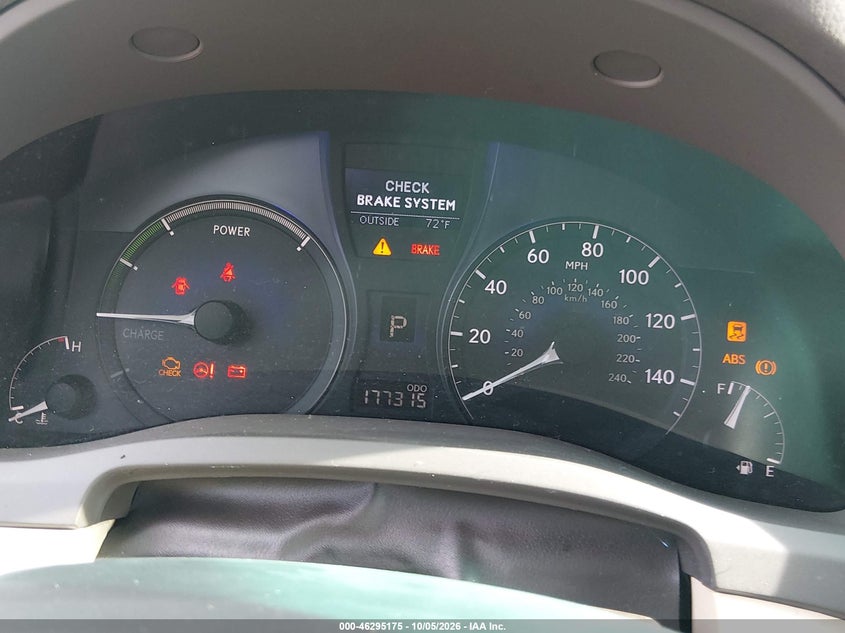 LEXUS RX 450H 2011 VIN JTJBC1BA7B2416692