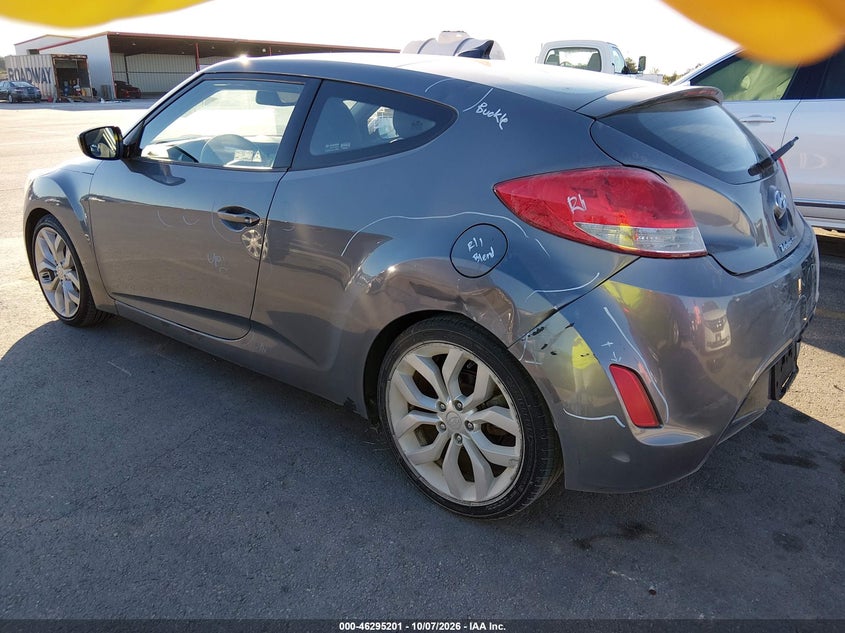 Vin: kmhtc6ad5du105152, lot: 46795364, hyundai veloster base w/black 20133