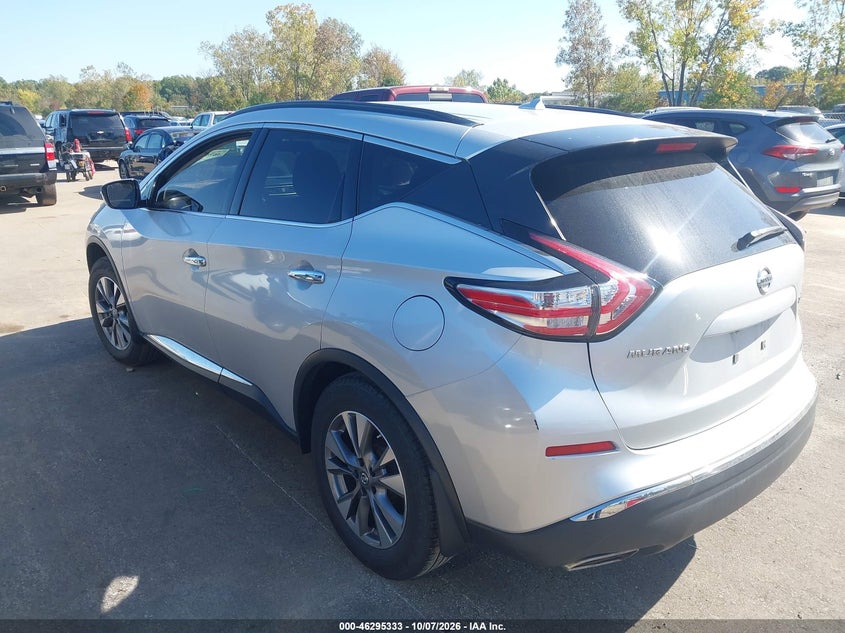 Vin: 5n1az2mh6fn286921, lot: 46795496, nissan murano sv 20153