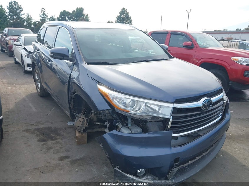 Vin: 5tddkrfh2gs280847, lot: 46795915, toyota highlander limited v6 20161