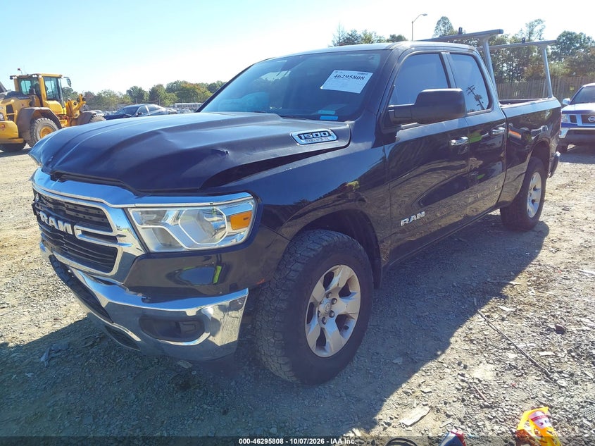 Vin: 1c6srfbt0ln138242, lot: 46795971, ram 1500 big horn  4x4 6'4 box 20202