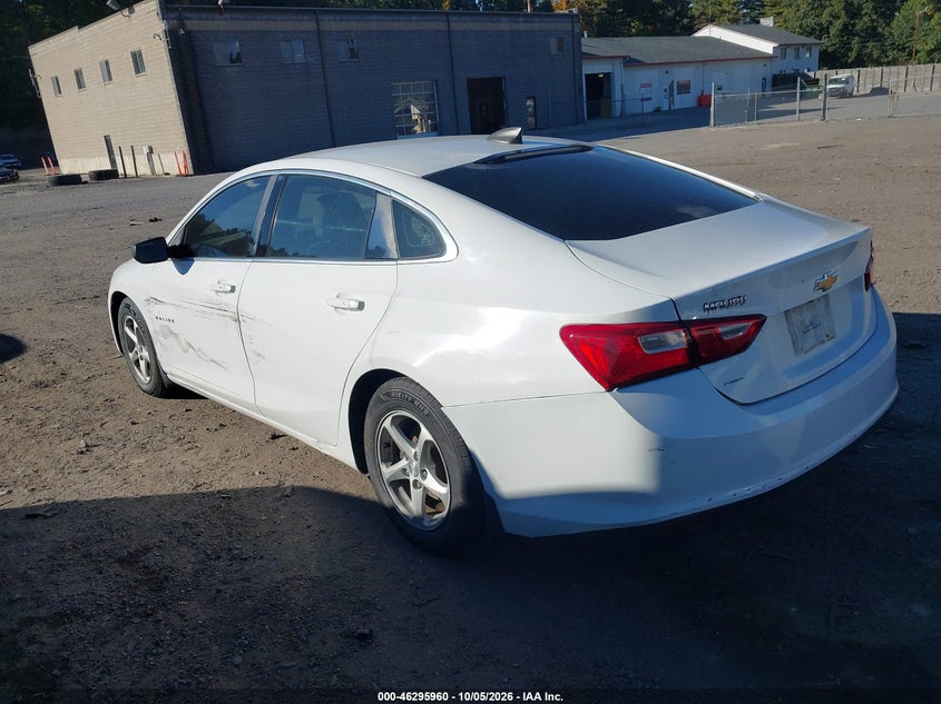 Vin: 1g1zb5st8gf210593, lot: 46796123, chevrolet malibu ls 20163