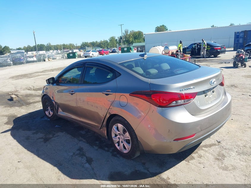 Vin: 5npdh4ae7gh794679, lot: 46796137, hyundai elantra se 20163