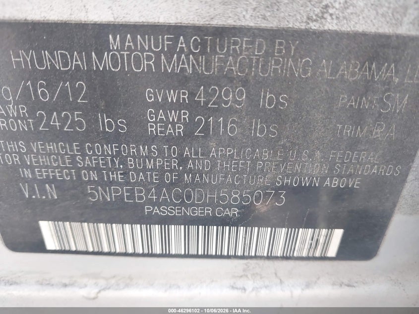 2013 HYUNDAI SONATA GLS · Photo 9