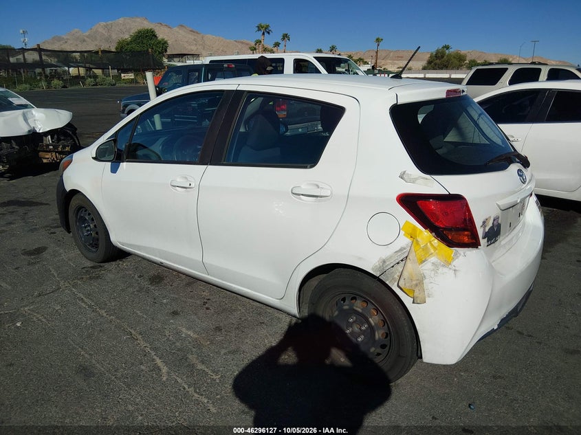 Vin: vnkktud3xfa046831, lot: 46796290, toyota yaris l 20153