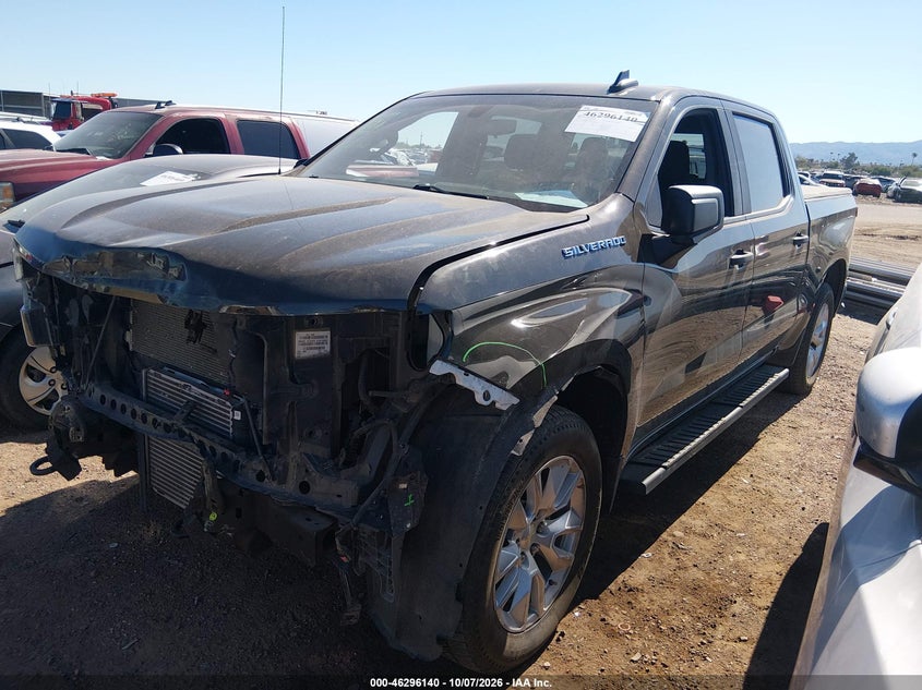 Vin: 1gcpwbek9mz437354, lot: 46796303, chevrolet silverado 1500 2wd  short bed custom 20212