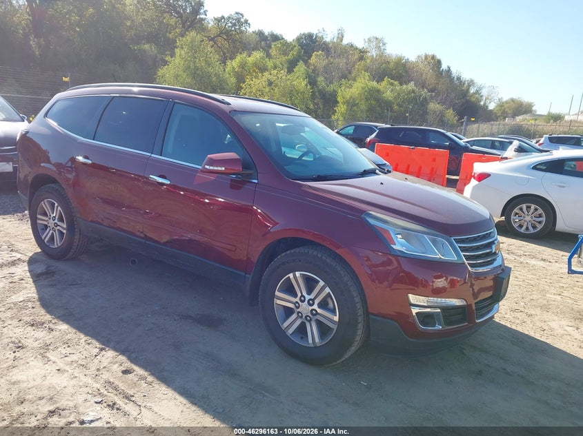 Vin: 1gnkrhkd3fj187287, lot: 46796325, chevrolet traverse 2lt 20151