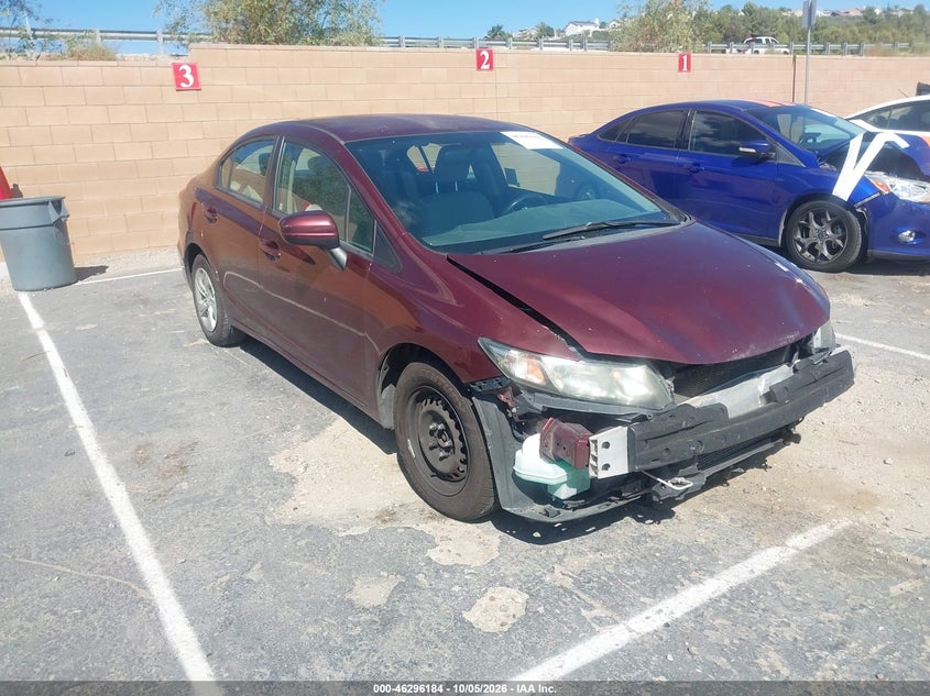 Vin: 19xfb2f59ee212431, lot: 46796347, honda civic lx 20141