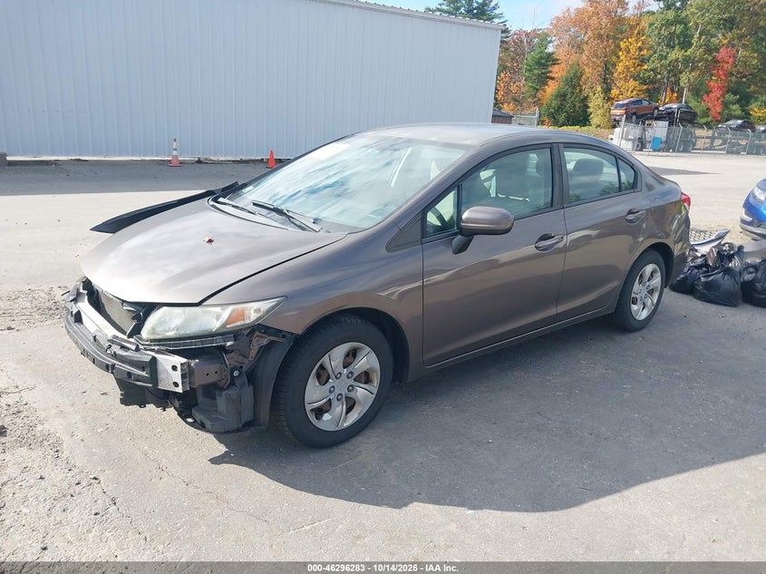 Vin: 2hgfb2f51eh535555, lot: 46796446, honda civic lx 20142