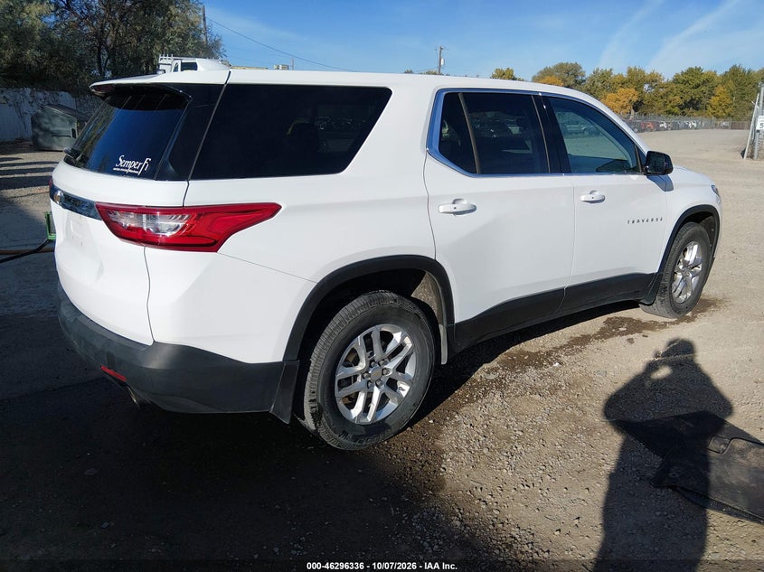 Vin: 1gnevfkw9lj184940, lot: 46796499, chevrolet traverse awd ls 20204