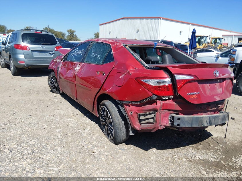 Vin: 5yfburhexfp270689, lot: 46796504, toyota corolla s plus 20153