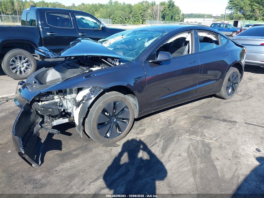 Vin: 5yj3e1ea6rf824346, lot: 46796526, tesla model 3 long range dual motor rear-wheel drive/rear-wheel drive 20242