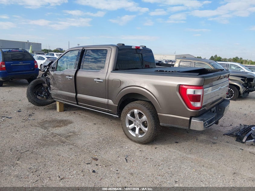 Vin: 1ftfw1ed9mfa76233, lot: 46796589, ford f-150 king ranch 20213