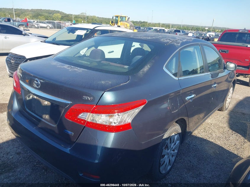Vin: 3n1ab7ap4ey263711, lot: 46796612, nissan sentra sv 20144