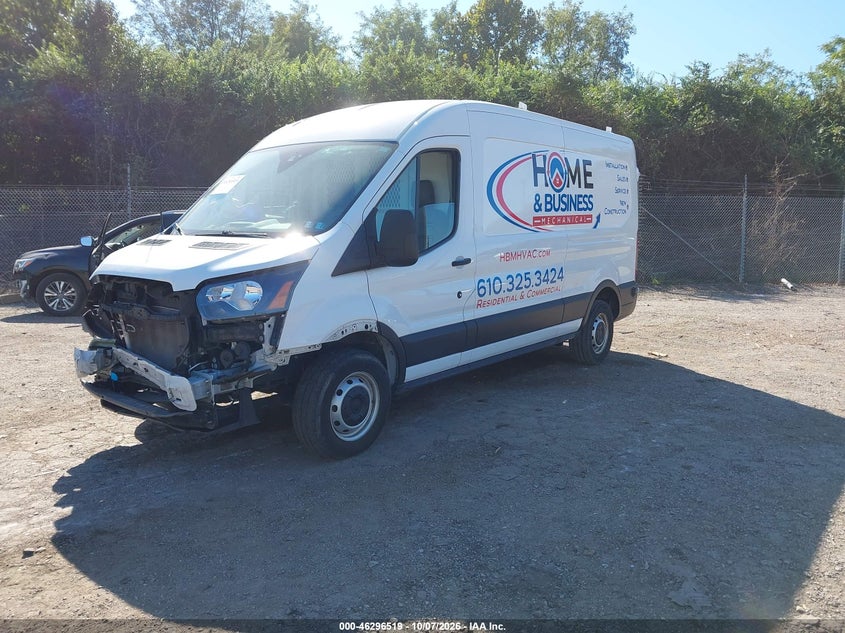 2019 Ford Transit-250, Front End, IAAI, VIN 1FTYR2CM7KKA64935 — photo 2