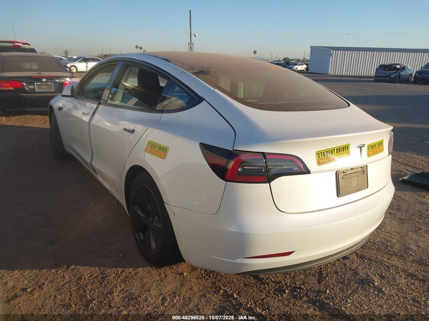 Vin: 5yj3e1ea3pf700161, lot: 46796689, tesla model 3 rear-wheel drive 20233