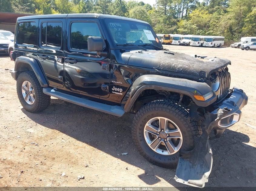 Vin: 1c4hjxen5kw658264, lot: 46796698, jeep wrangler unlimited sahara 4x4 20191