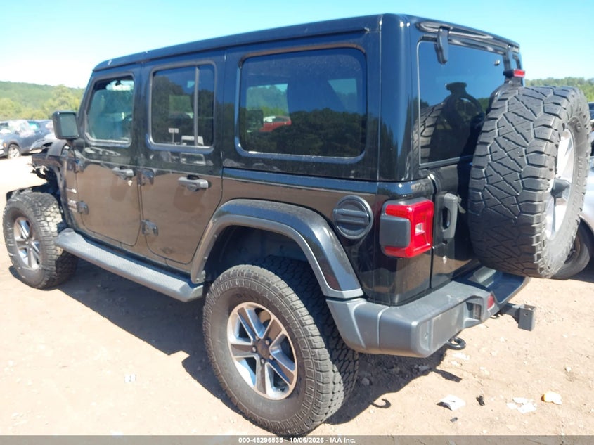 Vin: 1c4hjxen5kw658264, lot: 46796698, jeep wrangler unlimited sahara 4x4 20193