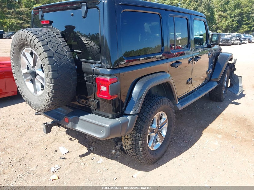 Vin: 1c4hjxen5kw658264, lot: 46796698, jeep wrangler unlimited sahara 4x4 20194