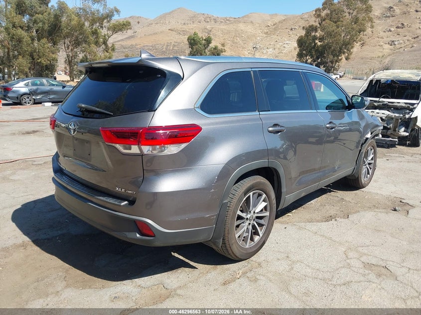 Vin: 5tdjzrfhxks564508, lot: 46796726, toyota highlander xle 20194