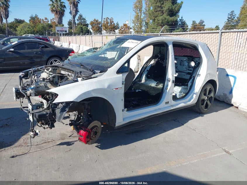 Vin: 3vw4t7au9fm007633, lot: 46796760, volkswagen golf gti 2.0t se 4-door 20152