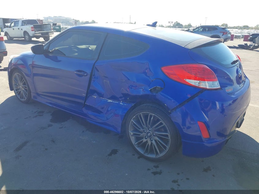 Vin: kmhtc6ad9du134945, lot: 46796765, hyundai veloster re:mix 20133